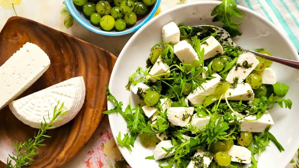 druiven, dragon, cacioricotta