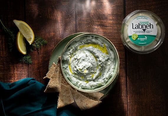 labneh, tzatziki