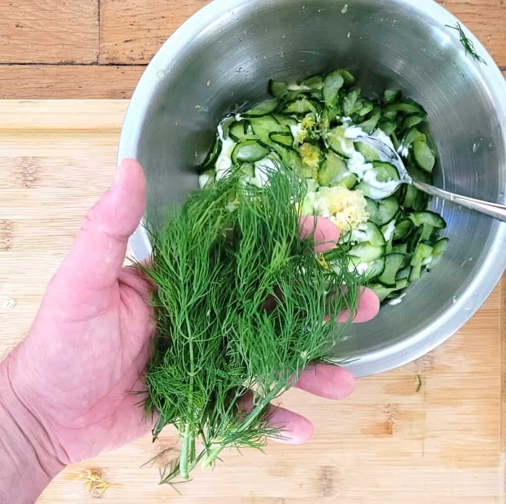 dille boven de tzatziki