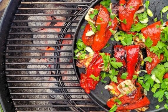 puntpaprika, berloumi, barbecue